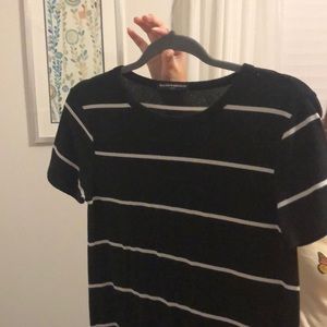 black and white striped T-shirt Dress